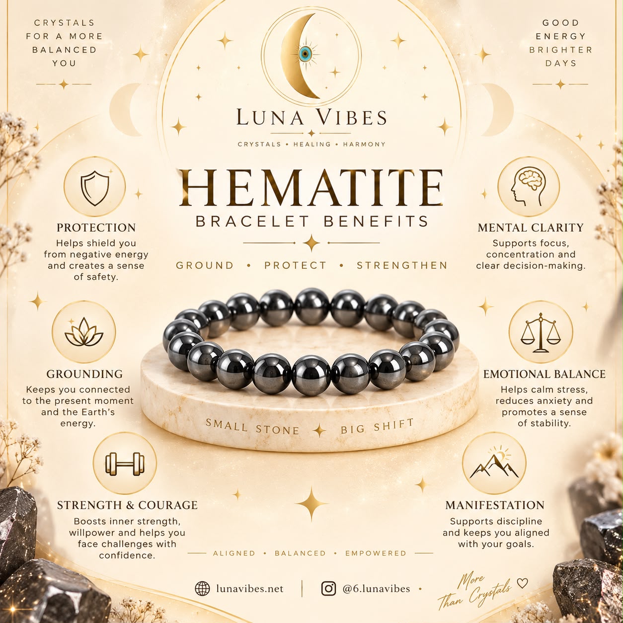 Hematite from the Luna Vibes collection